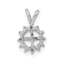 14k White Gold 4.5mm Round Freshwater Cultured Pearl VS Diamond Pendant