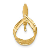 14k 7mm White Round Freshwater Cultured Pearl AA Diamond Pendant - 2