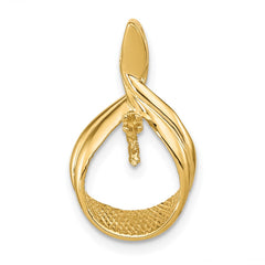 14k 7mm White Round Freshwater Cultured Pearl A Diamond Pendant