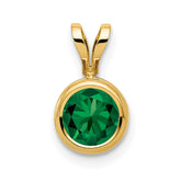 14k 6mm Mount St. Helens bezel pendant