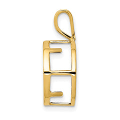 14k 8mm Round Bezel Pendant Mounting