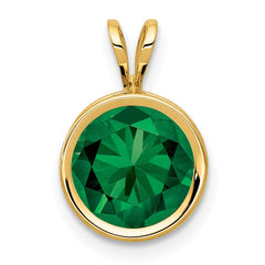 14k 8mm Mount St. Helens bezel pendant