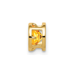 14k 5mm Citrine bezel pendant