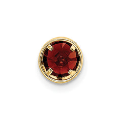 14k 5mm Garnet bezel pendant