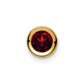 14k 5mm Garnet bezel pendant