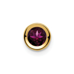 14k 5mm Rhodolite Garnet bezel pendant