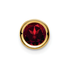 14k 6mm Garnet bezel pendant