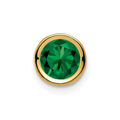 14k 6mm Mount St. Helens bezel pendant - 2