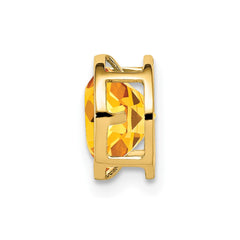 14k 7mm Citrine bezel pendant