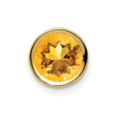14k 7mm Citrine bezel pendant