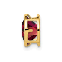 14k 7mm Garnet bezel pendant
