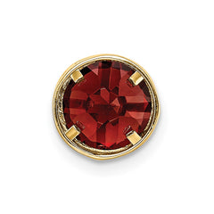 14k 7mm Garnet bezel pendant