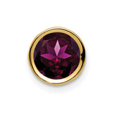 14k 7mm Rhodolite Garnet bezel pendant