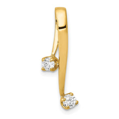 14k Complete 2-3.0mm Two-stone AA Diamond Chain Slide