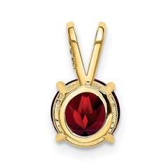 14k 7mm Garnet pendant