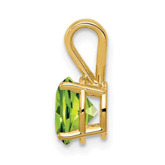 14k 7mm Peridot pendant