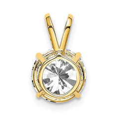 14k 8mm Cubic Zirconia pendant