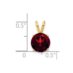 14k 8mm Garnet pendant