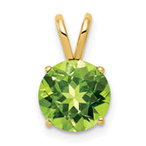 14k 8mm Peridot pendant