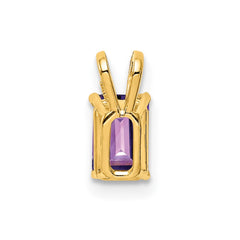 14k Yellow Gold Amethyst Pendant