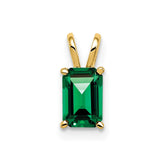 14k 6x4mm Emerald Cut Mount St. Helens pendant