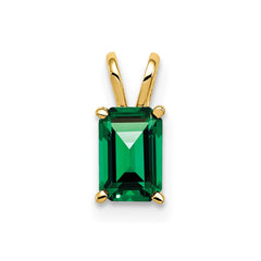 14k 6x4mm Emerald Cut Mount St. Helens pendant
