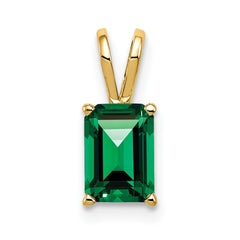 14k 7x5mm Emerald Cut Mount St. Helens pendant
