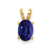 14k 7x5mm Oval Sapphire Pendant