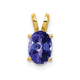 14k 7x5mm Oval Tanzanite Pendant