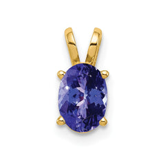 14k 7x5mm Oval Tanzanite Pendant