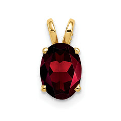 14k 8x6mm Oval Garnet pendant