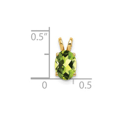14k 8x6mm Oval Peridot pendant
