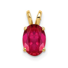 14k 8x6mm Oval Ruby Pendant