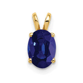 14k 8x6mm Oval Sapphire Pendant