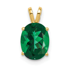 14k 9x7mm Oval Mount St. Helens pendant