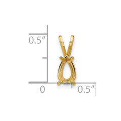 14k 8x5 Pear Pendant Mounting