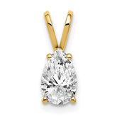 14k 8x5mm Pear Cubic Zirconia pendant