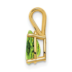 14k 8x5mm Pear Peridot pendant
