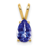 14k 8x5mm Pear Tanzanite Pendant