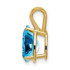 14k Blue Topaz pendant
