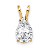 14k 9x6mm Pear Cubic Zirconia pendant