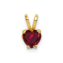 14k 5mm Heart Lab Created Ruby Pendant