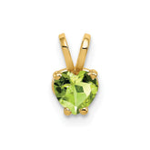 14k 5mm Heart Peridot pendant