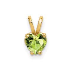 14k 5mm Heart Peridot pendant