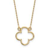 14k Polished Open Quatrefoil Design 18 inch Necklace