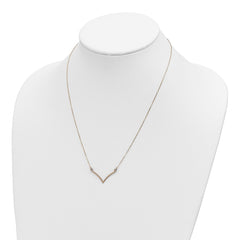 14k Polished 18 inch V-Necklace