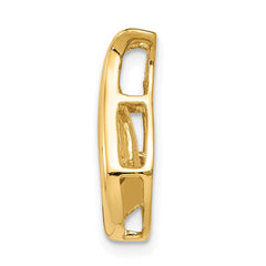 14k Complete 3.4mm AAA Diamond Teardrop-Shape Chain Slide