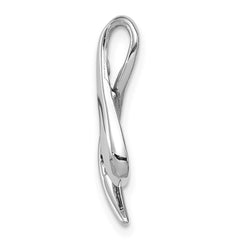 14k White Gold 3mm Sapphire Ribbon Slide Fits up to 4mm Fancy Omega