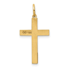 14K Laser Designed Cross Pendant - 2