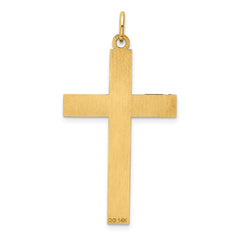 14K Laser Designed Cross Pendant - 3